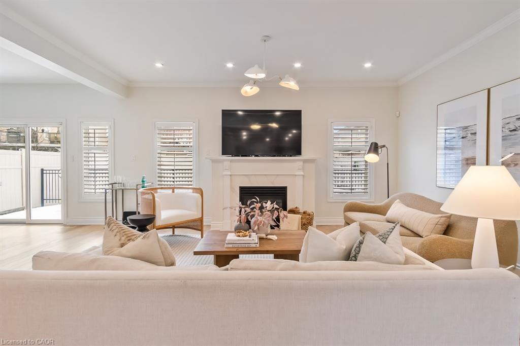 2301 Baronwood Drive, Oakville, ON - Indoor Photo Showing Living Room With Fireplace