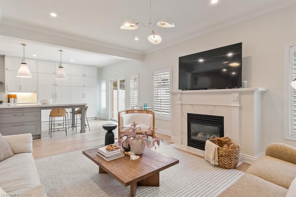 2301 Baronwood Drive, Oakville, ON - Indoor Photo Showing Living Room With Fireplace