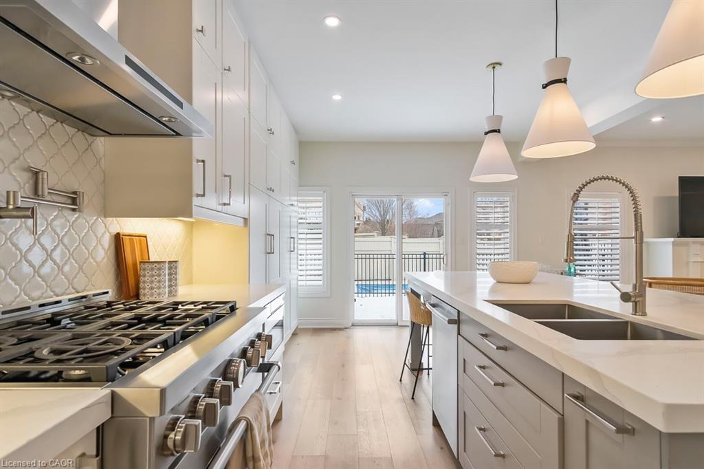 2301 Baronwood Drive, Oakville, ON - Indoor Photo Showing Kitchen With Double Sink With Upgraded Kitchen