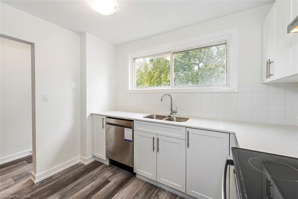 76 Woodman Drive N, Hamilton, ON - Indoor Photo Showing Kitchen With Double Sink