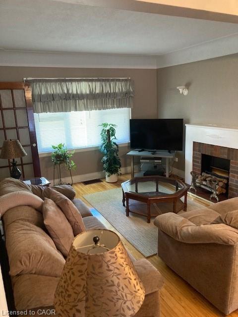 59 Dunkirk Drive, Hamilton, ON - Indoor Photo Showing Living Room With Fireplace
