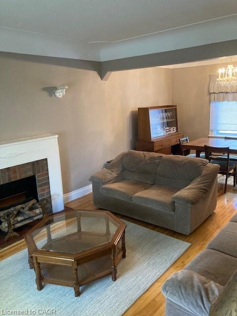 59 Dunkirk Drive, Hamilton, ON - Indoor Photo Showing Living Room With Fireplace