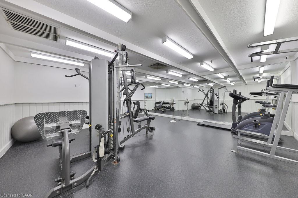 606-1333 Bloor Street, Mississauga, ON - Indoor Photo Showing Gym Room