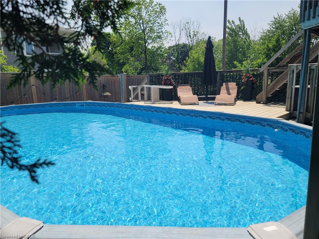 47 Manor Drive, Kitchener, ON - Outdoor With Above Ground Pool With Backyard