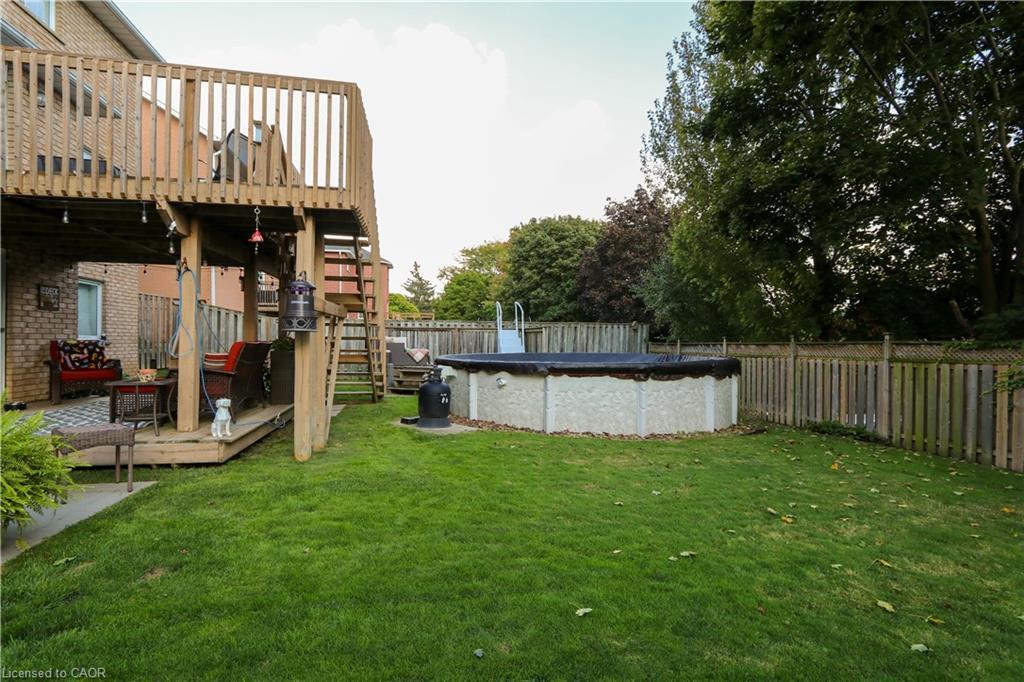 119 Hume Drive, Cambridge, ON - Outdoor With Above Ground Pool With Backyard