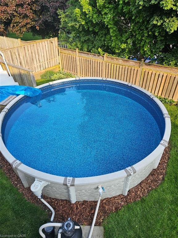 119 Hume Drive, Cambridge, ON - Outdoor With Above Ground Pool With Backyard