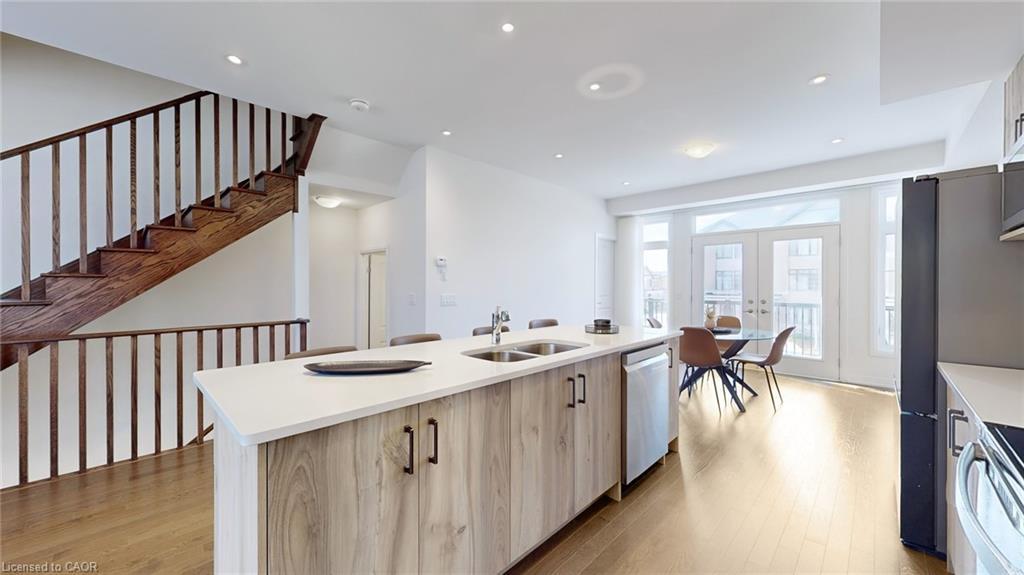 469 Provident Way, Mount Hope, ON - Indoor Photo Showing Kitchen With Double Sink