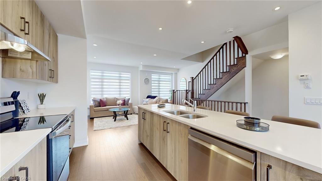 469 Provident Way, Mount Hope, ON - Indoor Photo Showing Kitchen With Double Sink With Upgraded Kitchen