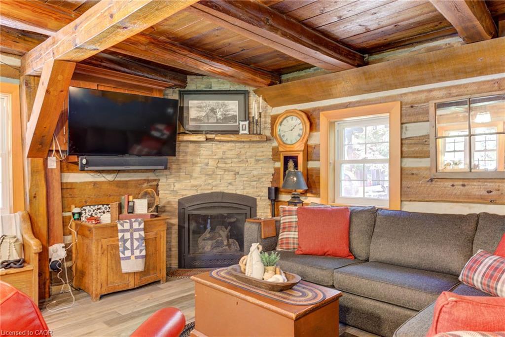 146 Field Street, West Grey, ON - Indoor Photo Showing Living Room With Fireplace