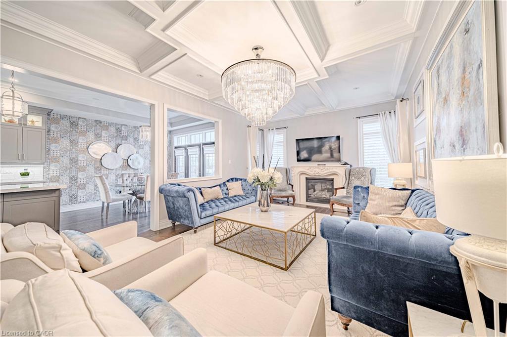 3096 Daniel Way Way, Oakville, ON - Indoor Photo Showing Living Room With Fireplace