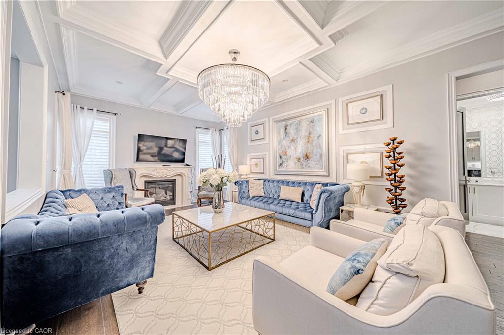 3096 Daniel Way Way, Oakville, ON - Indoor Photo Showing Living Room With Fireplace