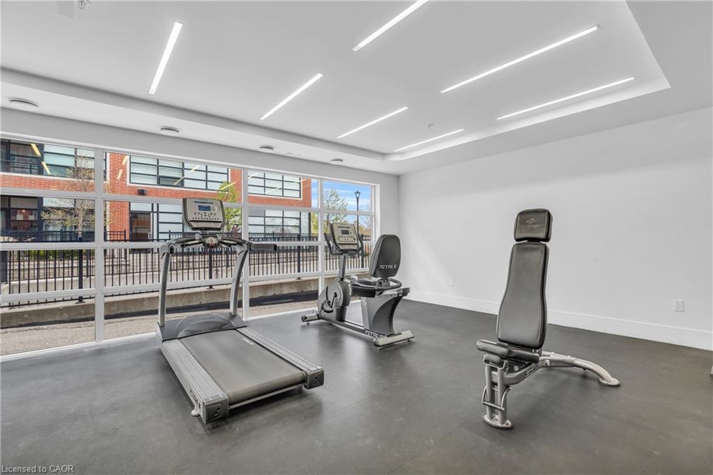 412-155 St. Leger Street, Kitchener, ON - Indoor Photo Showing Gym Room