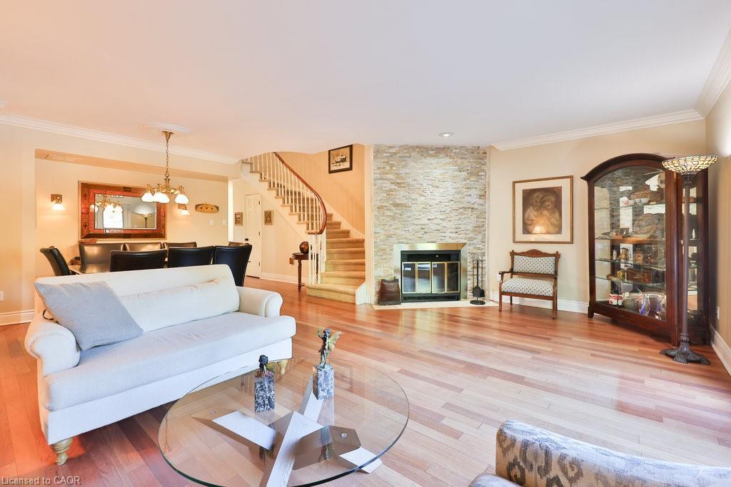 68 Tradewind Drive, Oakville, ON - Indoor Photo Showing Living Room With Fireplace