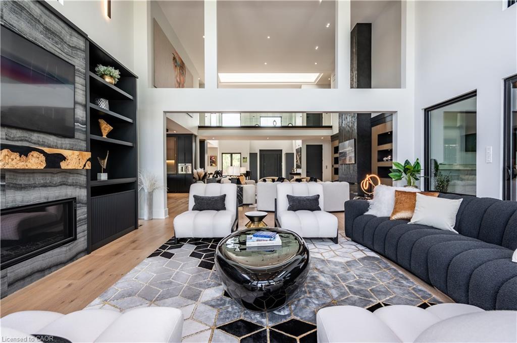 13311 Sixth Line Nassagaweya, Milton, ON - Indoor Photo Showing Living Room With Fireplace
