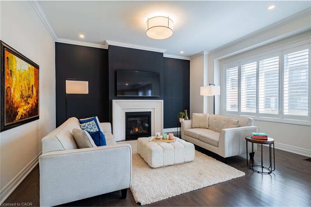 66 Merlin Street, Oakville, ON - Indoor Photo Showing Living Room With Fireplace