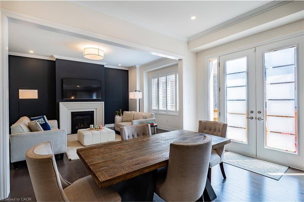 66 Merlin Street, Oakville, ON - Indoor Photo Showing Dining Room With Fireplace