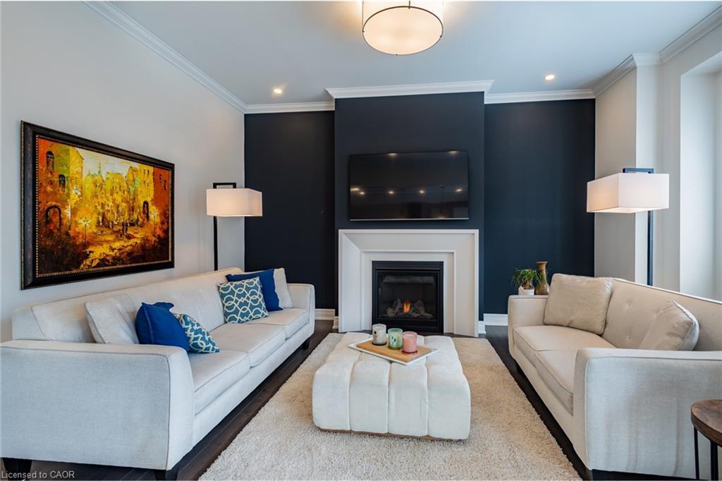 66 Merlin Street, Oakville, ON - Indoor Photo Showing Living Room With Fireplace