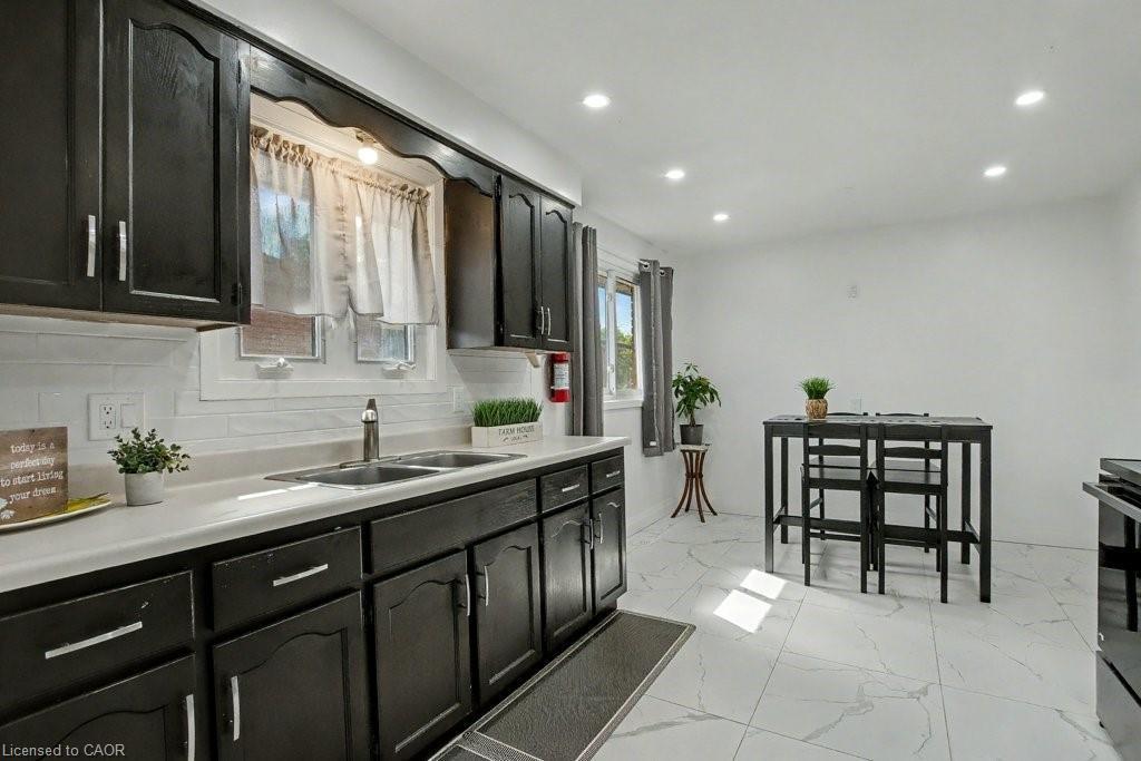 40 Tara Court, Hamilton, ON - Indoor Photo Showing Kitchen With Double Sink