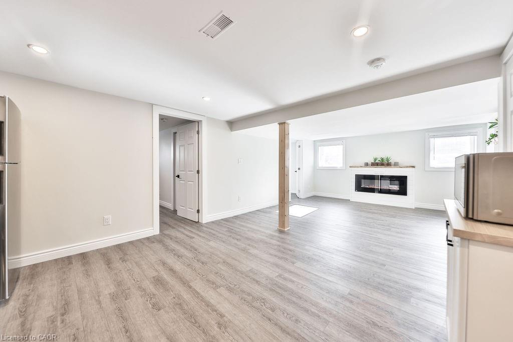 Lower-47 Castlefield Drive, Hamilton, ON - Indoor With Fireplace