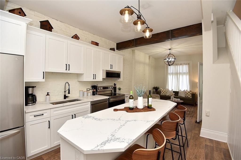 277 Main Street W, Hamilton, ON - Indoor Photo Showing Kitchen With Double Sink
