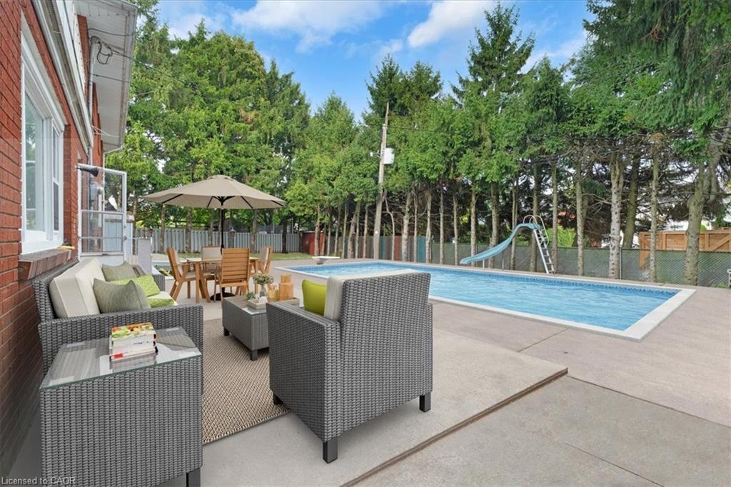 67 Elmhurst Drive, Hamilton, ON - Outdoor With In Ground Pool