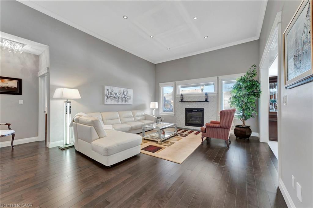 107 Forbes Crescent, Listowel, ON - Indoor Photo Showing Living Room With Fireplace