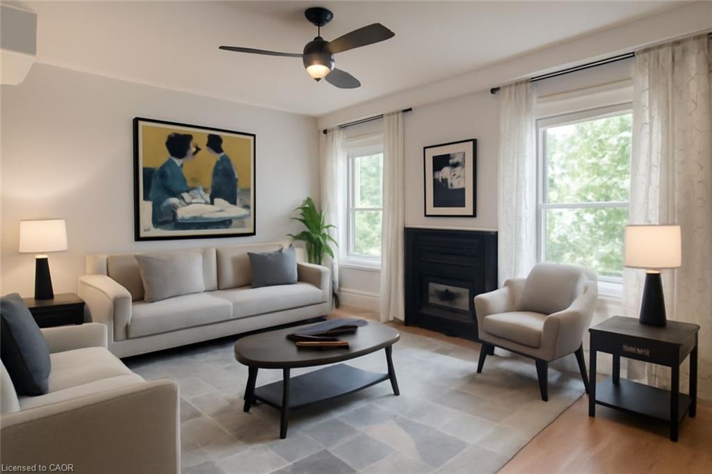 491 Pettit Trail, Milton, ON - Indoor Photo Showing Living Room With Fireplace