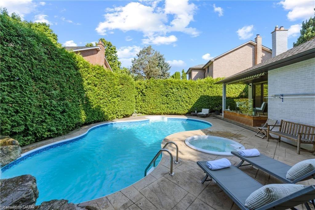1857 Friar Tuck Court, Mississauga, ON - Outdoor With In Ground Pool With Deck Patio Veranda With Backyard