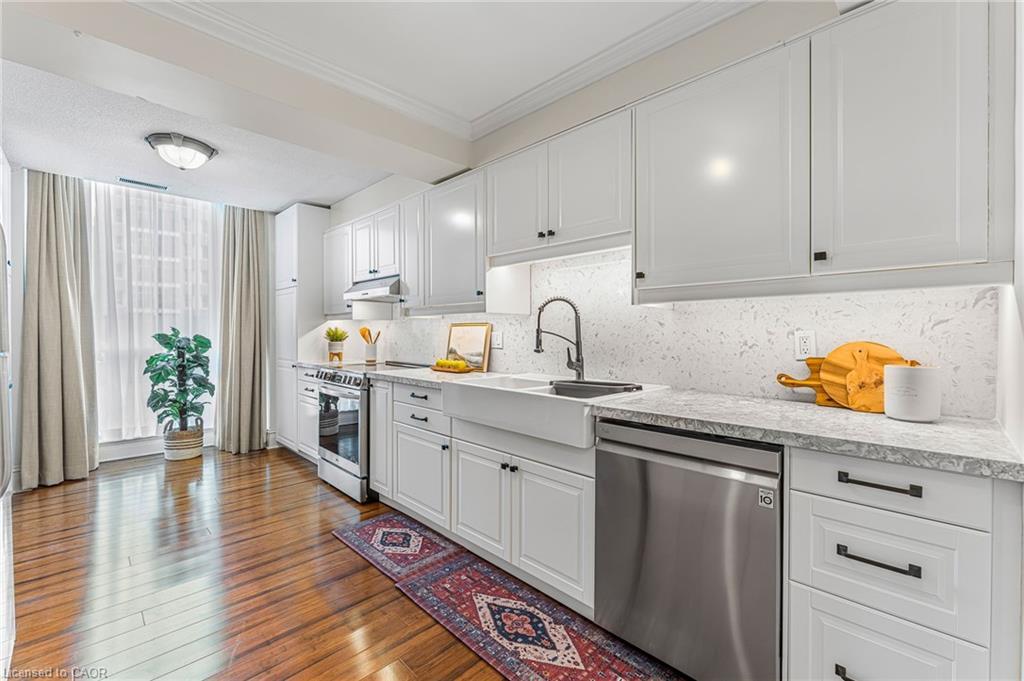 102-67 Caroline Street S, Hamilton, ON - Indoor Photo Showing Kitchen With Upgraded Kitchen