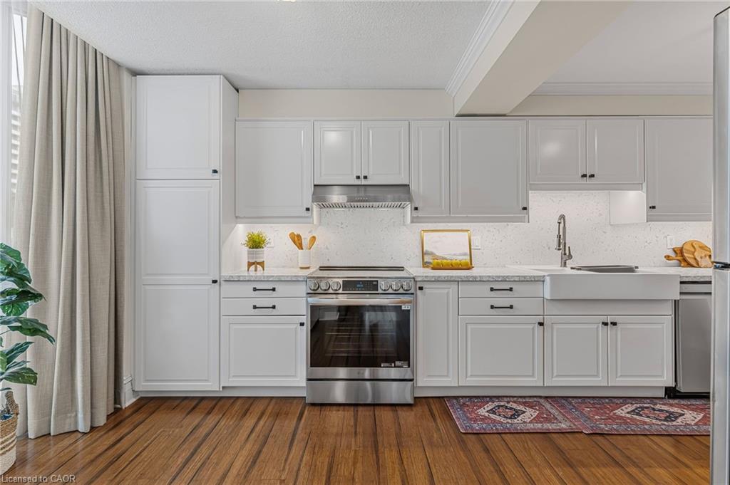 102-67 Caroline Street S, Hamilton, ON - Indoor Photo Showing Kitchen With Stainless Steel Kitchen With Upgraded Kitchen