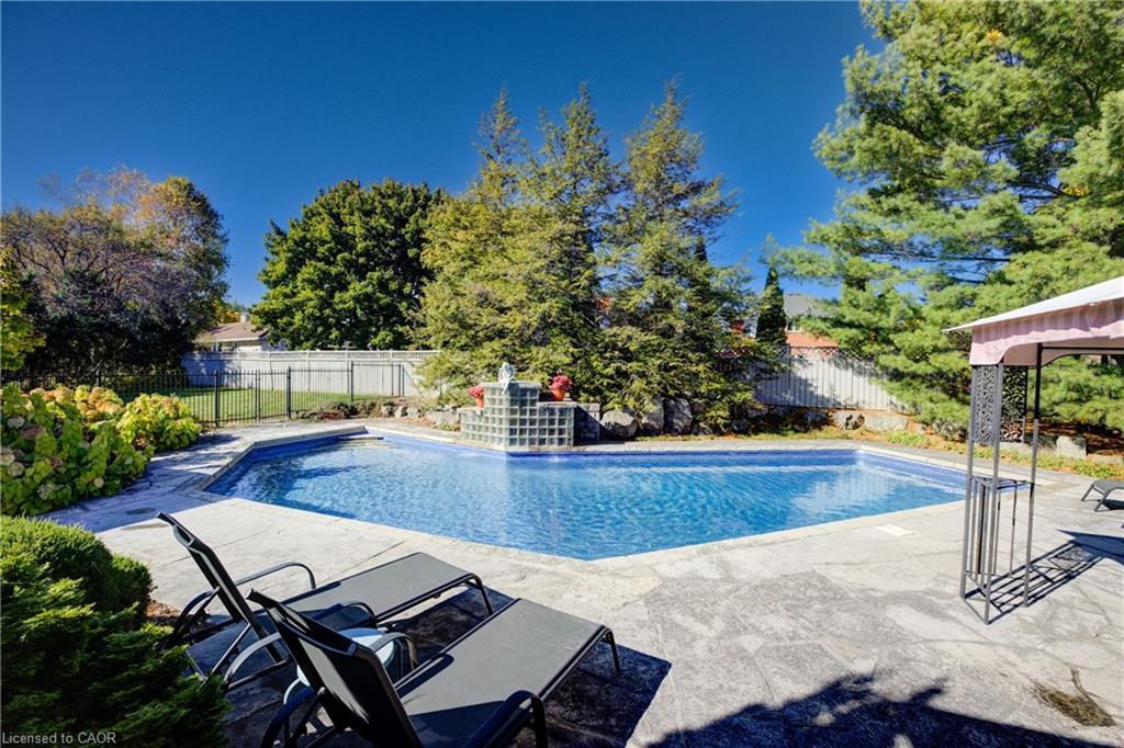 592 Manorwood Court, Waterloo, ON - Outdoor With In Ground Pool With Backyard