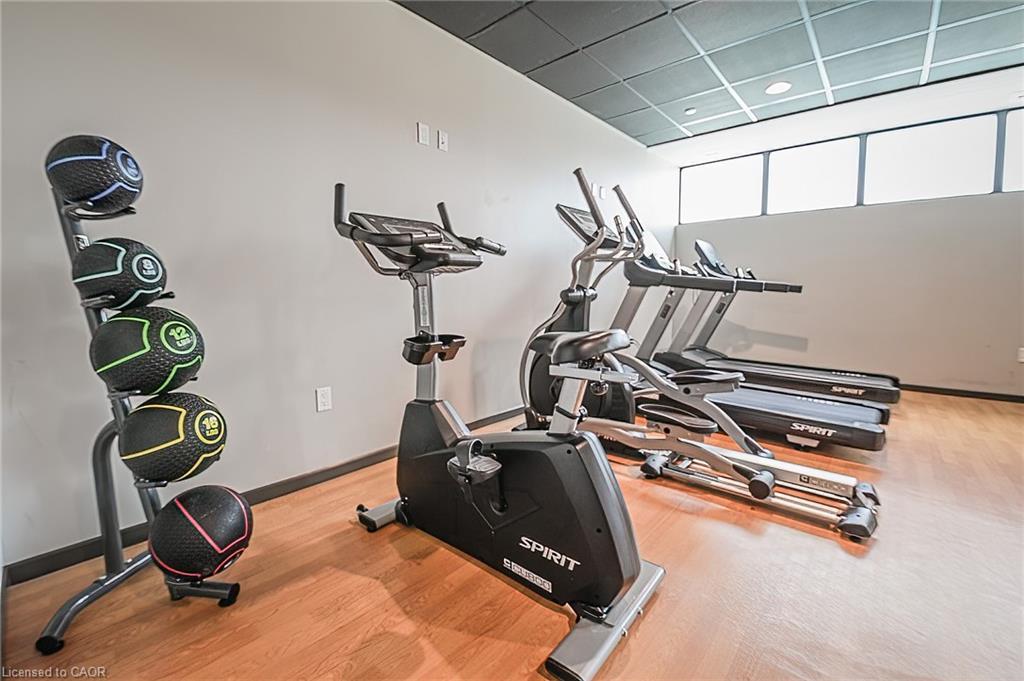 1501-108 Garment Street, Kitchener, ON - Indoor Photo Showing Gym Room