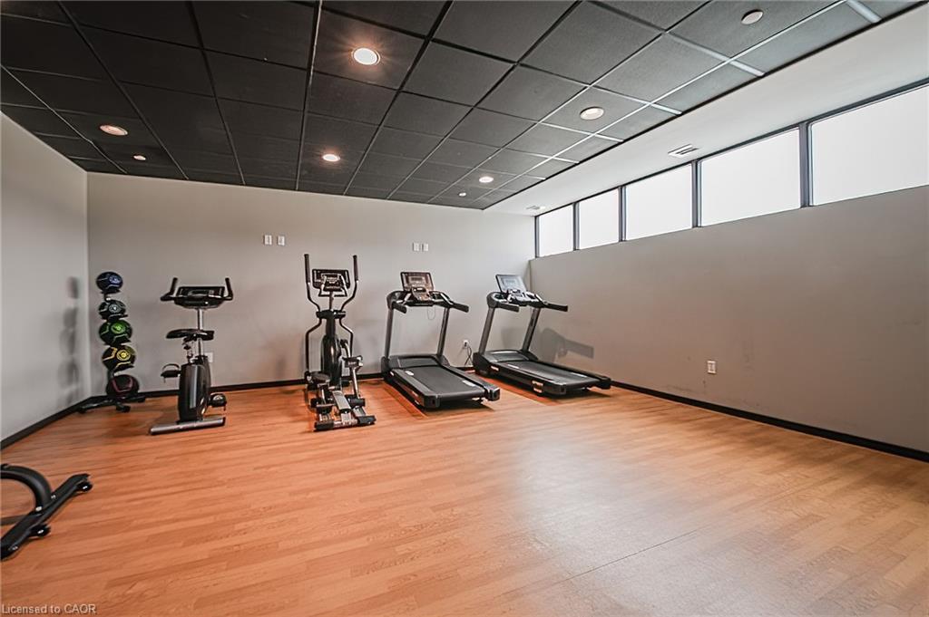 1501-108 Garment Street, Kitchener, ON - Indoor Photo Showing Gym Room