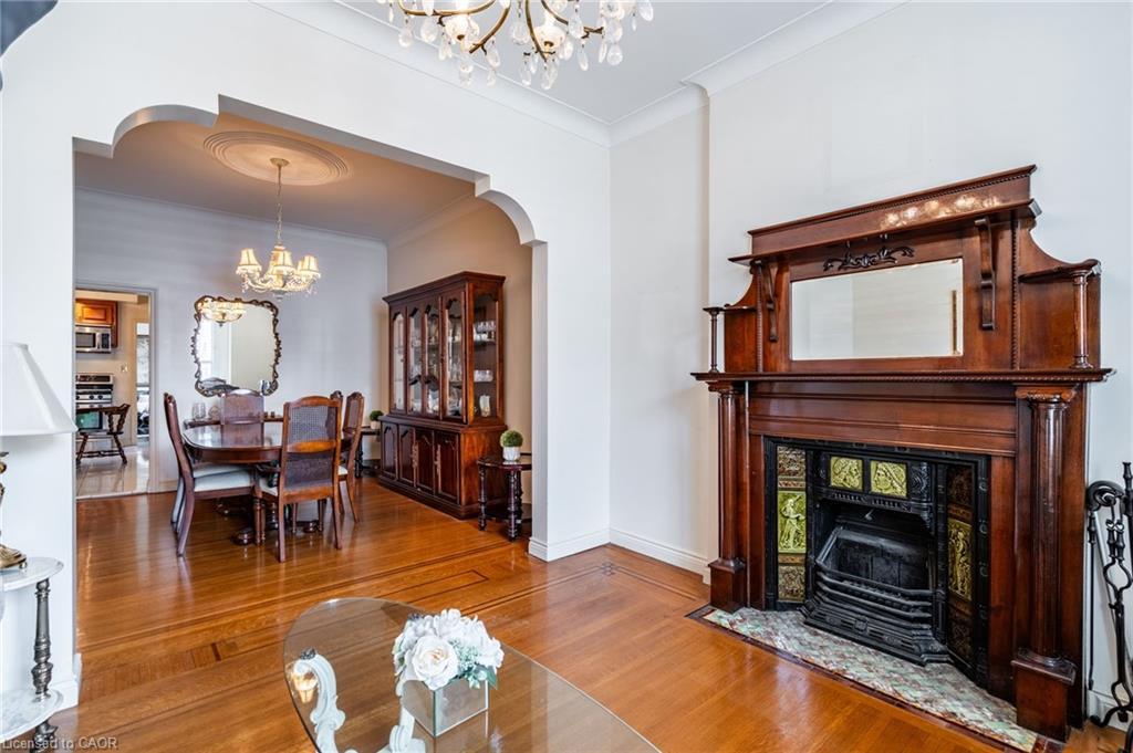 244 Hughson Street N, Hamilton, ON - Indoor Photo Showing Living Room With Fireplace