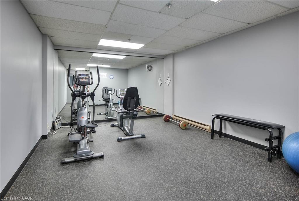 801-65 Westmount Road N, Waterloo, ON - Indoor Photo Showing Gym Room