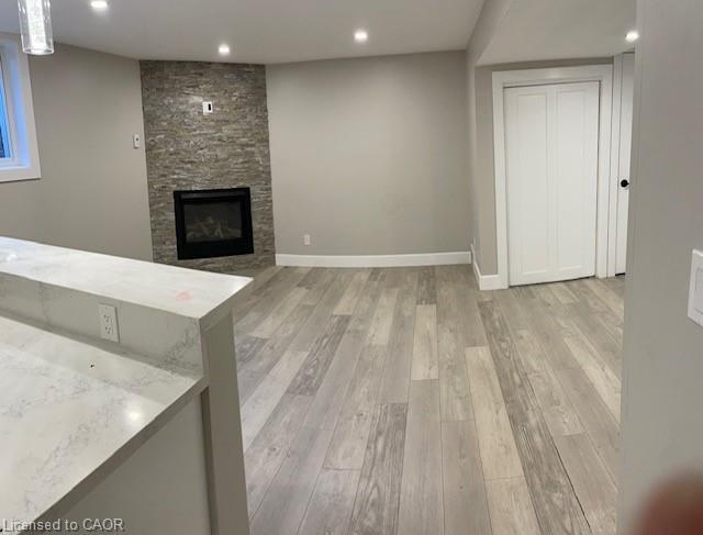 156 Traynor Avenue, Kitchener, ON - Indoor With Fireplace