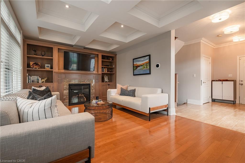 131 Brock Street, Oakville, ON - Indoor Photo Showing Living Room With Fireplace