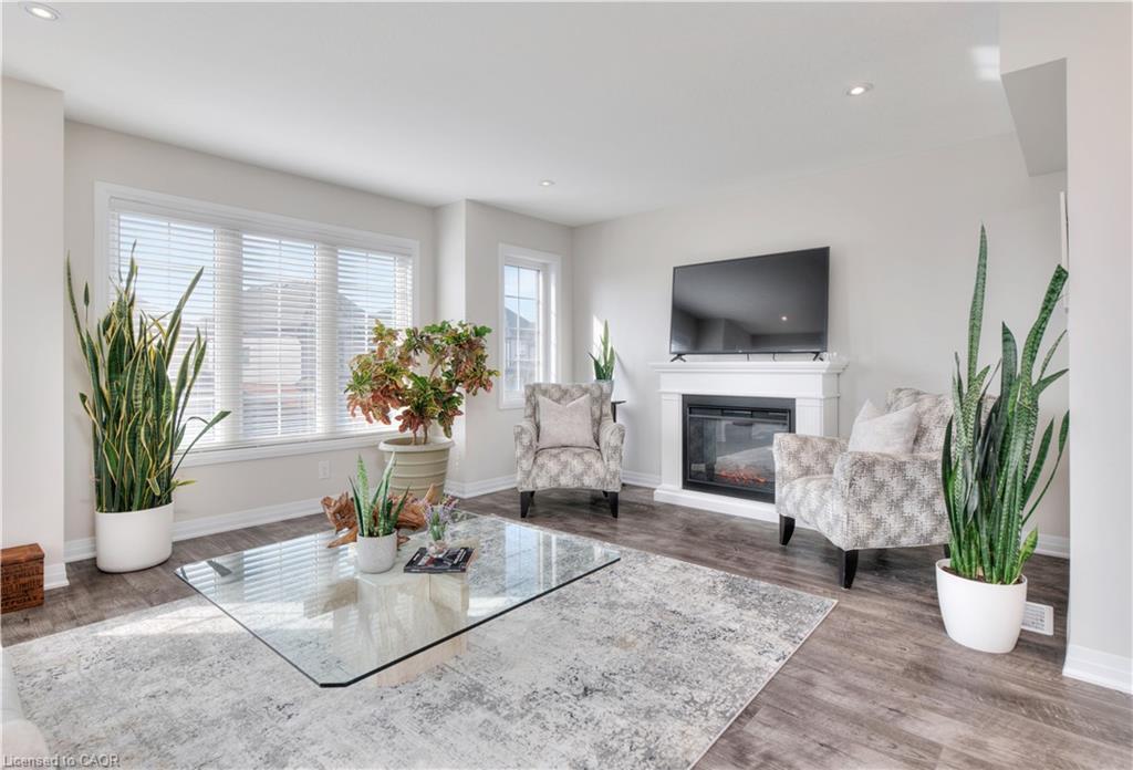 41 Sportsman Hill Street, Kitchener, ON - Indoor Photo Showing Living Room With Fireplace