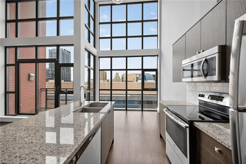 Lph6-112 King Street E, Hamilton, ON - Indoor Photo Showing Kitchen With Double Sink With Upgraded Kitchen