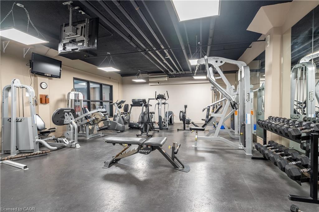 1406-150 Charlton Avenue E, Hamilton, ON - Indoor Photo Showing Gym Room