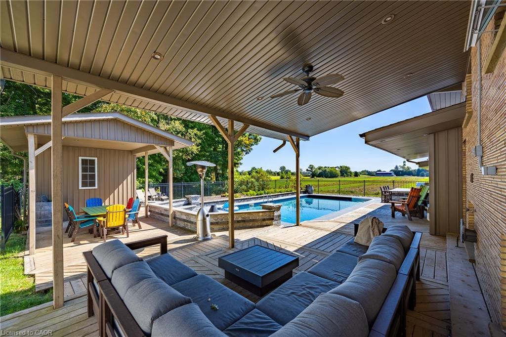 1750 Turkey Point Road, Simcoe, ON - Outdoor With In Ground Pool With Deck Patio Veranda With Exterior