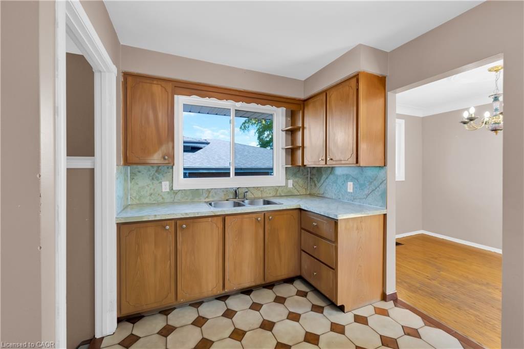 112 Purdy Crescent, Hamilton, ON - Indoor Photo Showing Kitchen With Double Sink