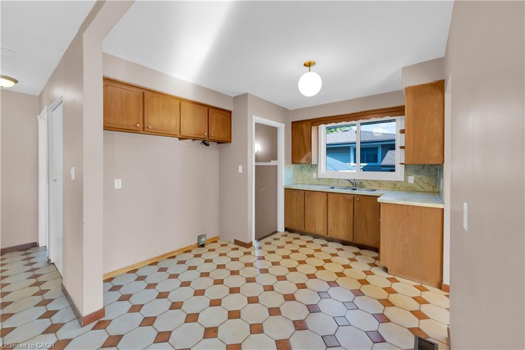 112 Purdy Crescent, Hamilton, ON - Indoor Photo Showing Kitchen With Double Sink