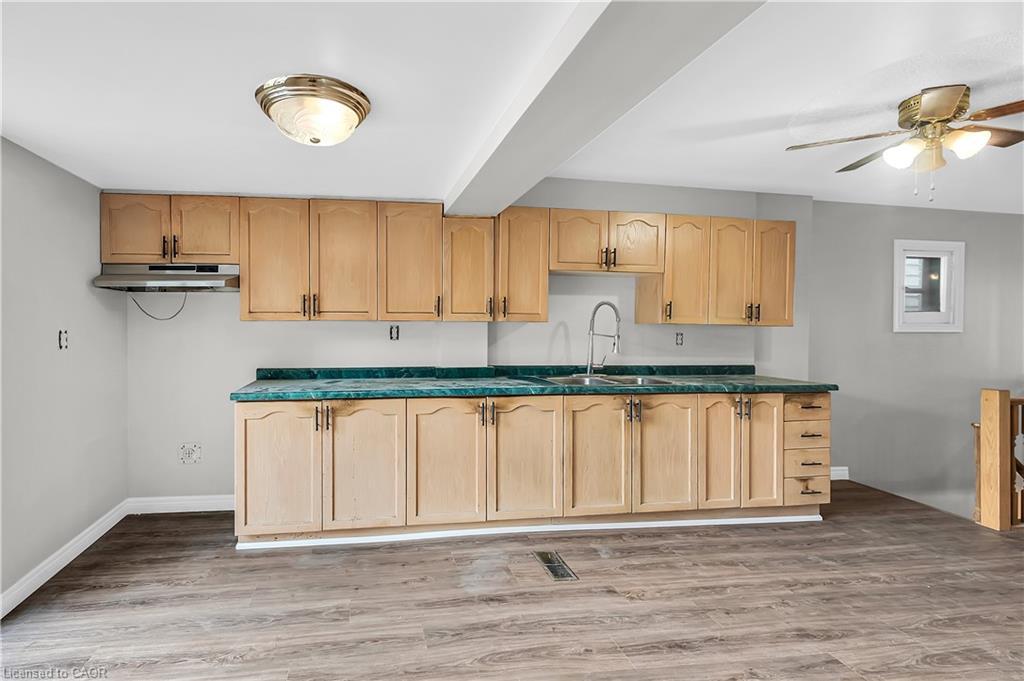 1256 Cannon Street E, Hamilton, ON - Indoor Photo Showing Kitchen With Double Sink