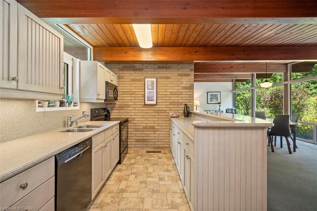 1441 Mineral Springs Road, Hamilton, ON - Indoor Photo Showing Kitchen With Double Sink