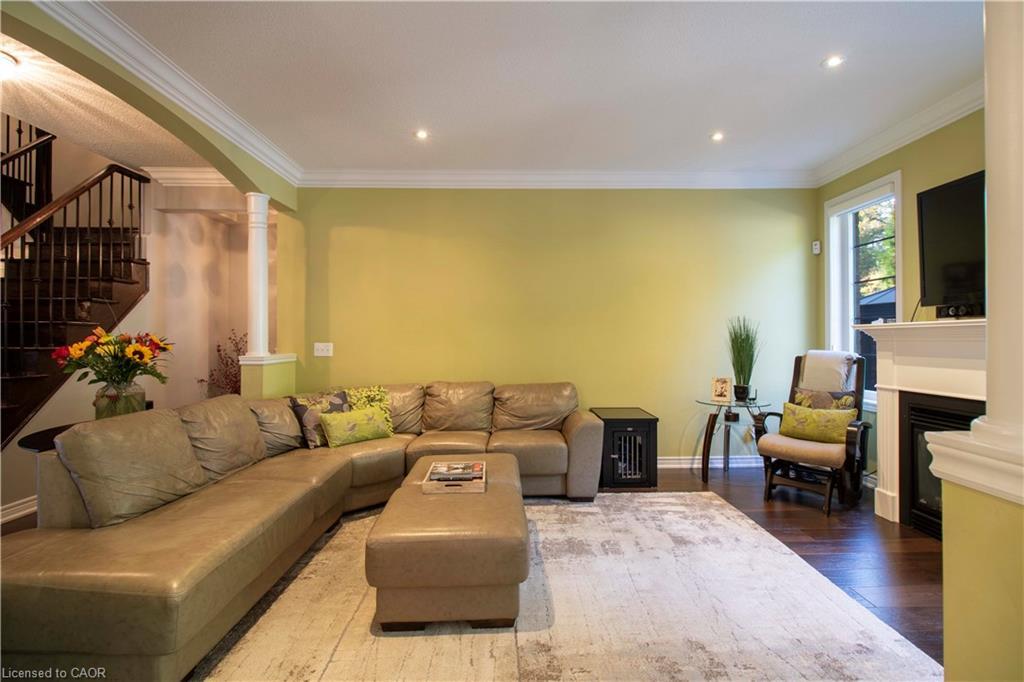 80 Sutherland Crescent, Ancaster, ON - Indoor Photo Showing Living Room With Fireplace