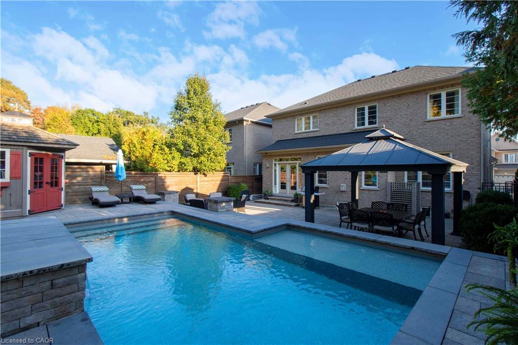 80 Sutherland Crescent, Ancaster, ON - Outdoor With In Ground Pool With Deck Patio Veranda With Backyard