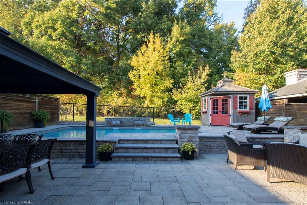 80 Sutherland Crescent, Ancaster, ON - Outdoor With In Ground Pool With Deck Patio Veranda