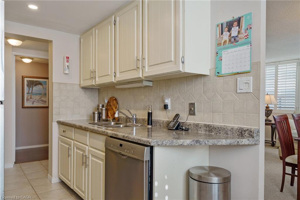 403-120 Duke Street, Hamilton, ON - Indoor Photo Showing Kitchen With Double Sink