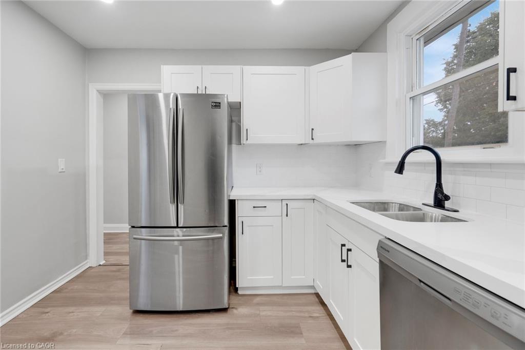 20 West 4Th Street, Hamilton, ON - Indoor Photo Showing Kitchen With Double Sink